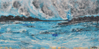 Painting titled "Ouragan" by Anne Marie Palaze, Original Artwork, Acrylic