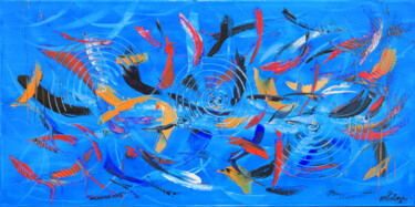 Malerei mit dem Titel "Aquarium" von Anne Marie Palaze, Original-Kunstwerk, Acryl