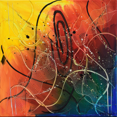Peinture intitulée "Mélodie colorée" par Anne Marie Palaze, Œuvre d'art originale, Acrylique