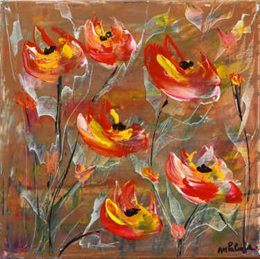 Peinture intitulée "Fleurs d'été" par Anne Marie Palaze, Œuvre d'art originale, Acrylique
