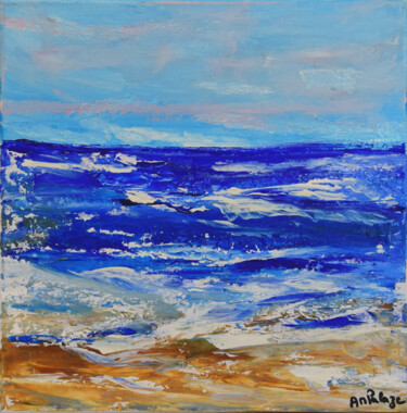 Painting titled "Plage III" by Anne Marie Palaze, Original Artwork, Acrylic