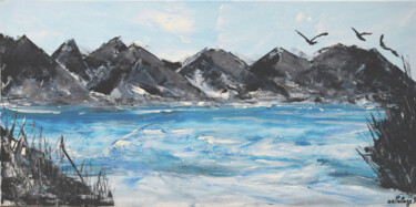 Painting titled "Antarctique" by Anne Marie Palaze, Original Artwork, Acrylic