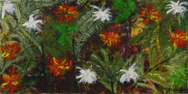 Malerei mit dem Titel "Forêt Tropicale II" von Anne Marie Palaze, Original-Kunstwerk, Acryl