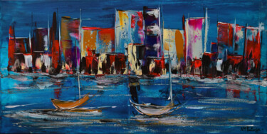Painting titled "Hong-Kong II" by Anne Marie Palaze, Original Artwork, Acrylic