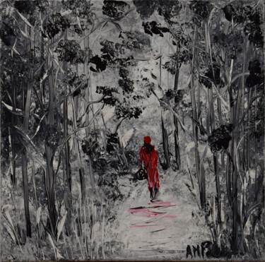 Peinture intitulée "Ballade dans le Bois" par Anne Marie Palaze, Œuvre d'art originale, Acrylique