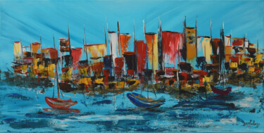 Malerei mit dem Titel "Hong Kong III" von Anne Marie Palaze, Original-Kunstwerk, Acryl