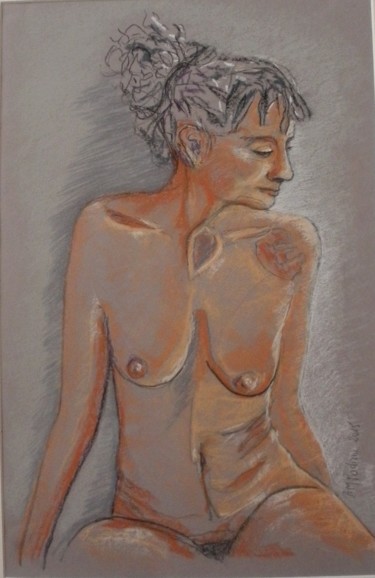 Dessin intitulée "Belulina" par Anne Marie Podrini, Œuvre d'art originale, Pastel