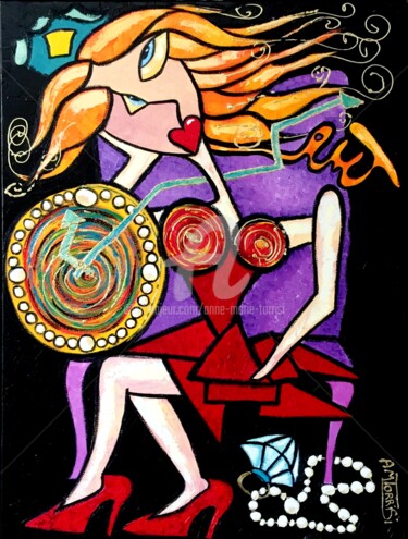 JOAILLERIE Peinture intitulée "JOAILLERIE" par Anne Marie Torrisi, Œuvre d'art originale, Huile