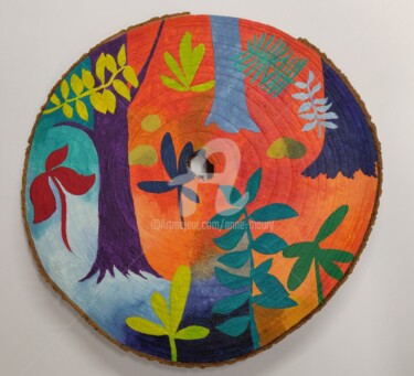 Peinture intitulée "Petite forêt #16" par Anne Maury, Œuvre d'art originale, Gouache