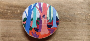 Peinture intitulée "Mini forêt #3" par Anne Maury, Œuvre d'art originale, Gouache