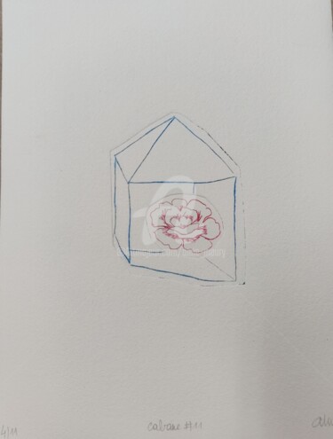 Отпечатки и Гравюры под названием "Cabane #11 fleur" - Anne Maury, Подлинное произведение искусства, гравюра