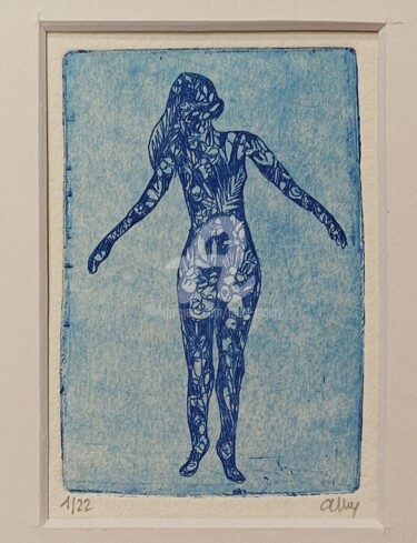 印花与版画 标题为“Déesse végétal” 由Anne Maury, 原创艺术品, 蚀刻