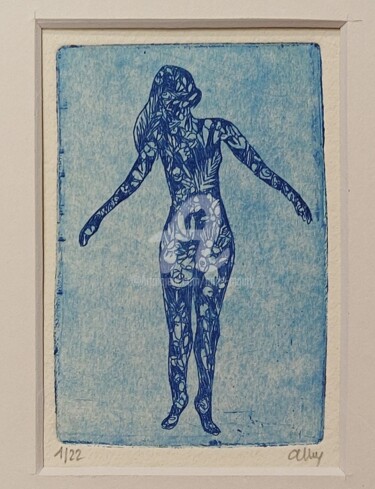 Printmaking titled "Déesse végétal" by Anne Maury, Original Artwork, Etching