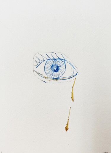 Gravures & estampes intitulée "Oeil" par Anne Maury, Œuvre d'art originale, Eau-forte
