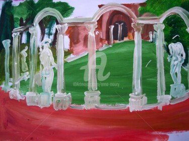 Painting titled "Villa Hadriana I" by Anne Maury, Original Artwork, Oil