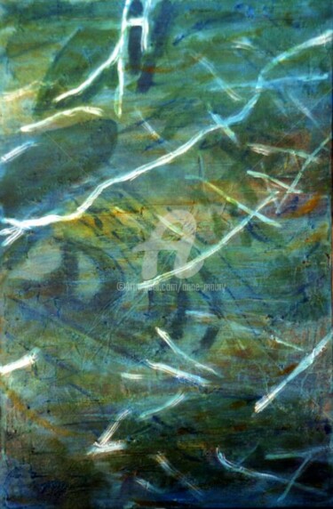 Peinture intitulée "Reflets" par Anne Maury, Œuvre d'art originale, Huile