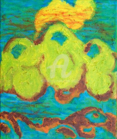 Painting titled "Chimère" by Anne Maury, Original Artwork, Oil