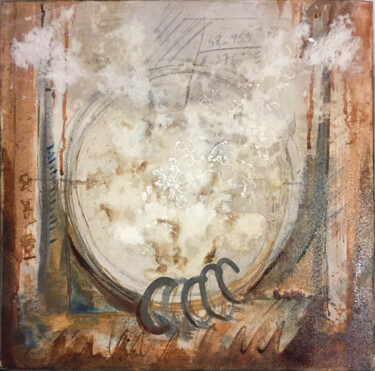 Painting titled "8092" by Anne-Michelle Vrillet (Mina), Original Artwork, Other Mounted on Wood Stretcher frame