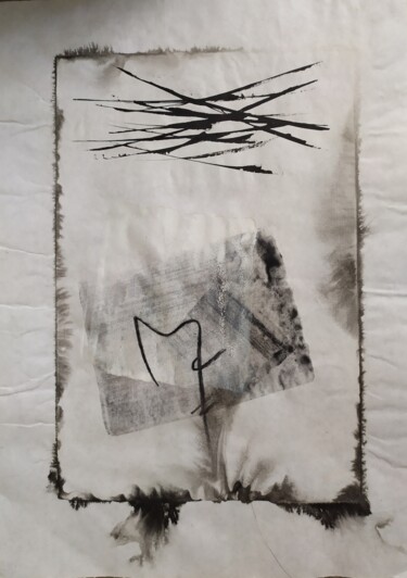 Картина под названием "Sans titre_001" - Anne-Michelle Vrillet (Mina), Подлинное произведение искусства, Чернила