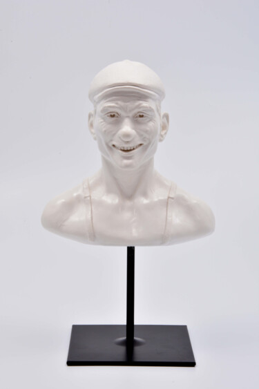 Sculpture titled "Clown" by Anne Noël, Original Artwork, Plaster