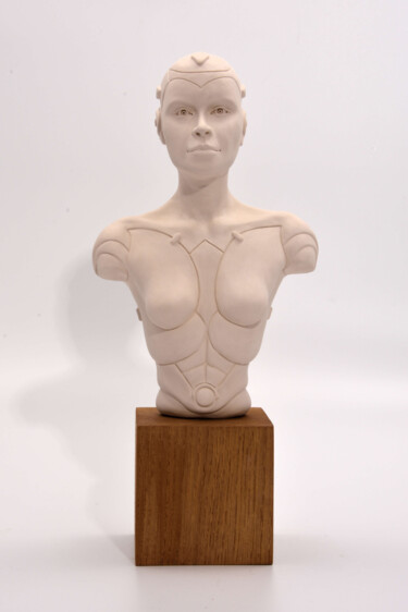 Sculptuur getiteld "Alpha F" door Anne Noël, Origineel Kunstwerk, Terra cotta