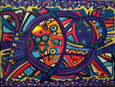 Painting titled "Colors" by Anne Philippe, Original Artwork, Acrylic