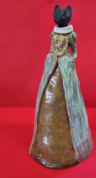 Rzeźba zatytułowany „chat claire” autorstwa Anne Platbroot, Oryginalna praca, Ceramika