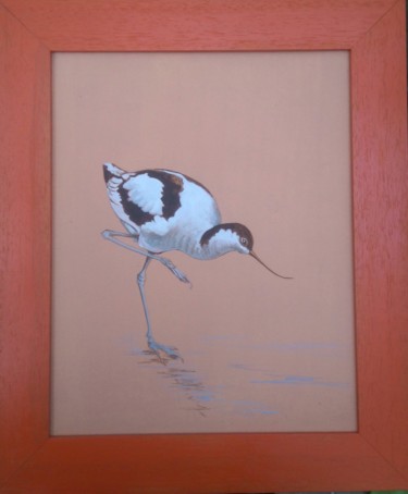 Pintura titulada "l'avocette.jpg" por Anne Reymond, Obra de arte original, Acrílico