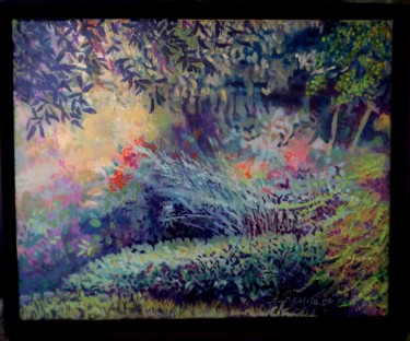 Pittura intitolato "5-le-jardin-du-maze…" da Anne Reymond, Opera d'arte originale, Acrilico