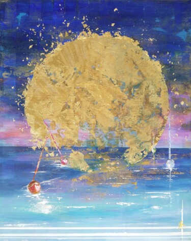 Картина под названием "Eblouissant soleil" - Anne Robin, Подлинное произведение искусства, Акрил Установлен на Деревянная ра…