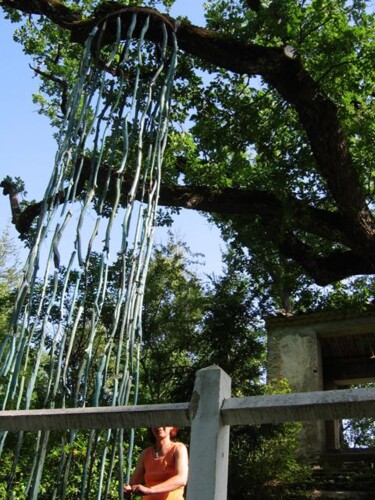 Installation intitulée "douche froide" par Anne Sarda, Œuvre d'art originale