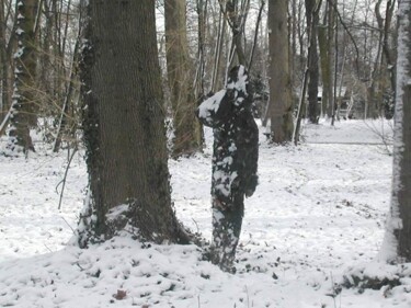 Installation intitulée "ombre d'hiver" par Anne Sarda, Œuvre d'art originale