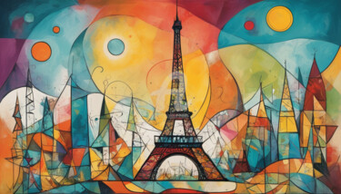 Artes digitais intitulada "I love Paris" por Anne Seltmann, Obras de arte originais, Trabalho Digital 2D