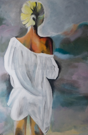 Malerei mit dem Titel "Walk away" von Anne-Sophie Holzer, Original-Kunstwerk, Acryl