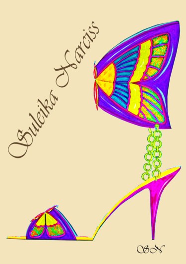 Art textile intitulée "Papillon" par Anne Suleika Elimbi, Œuvre d'art originale
