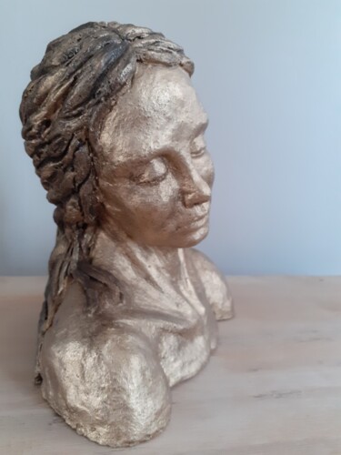 Sculpture titled "La Scapigliata" by Anne Thierrée, Original Artwork, Clay