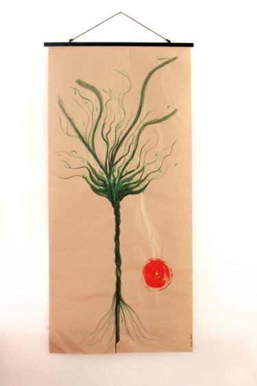 Painting titled "arbreafeu.jpg" by Anne Uriot, Original Artwork