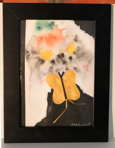 Картина под названием "papillonbd.jpg" - Anne Uriot, Подлинное произведение искусства, Акварель