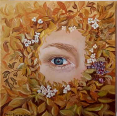 Peinture intitulée "L’œil de Séverine" par Anne Vincent-Rohaut, Œuvre d'art originale, Acrylique