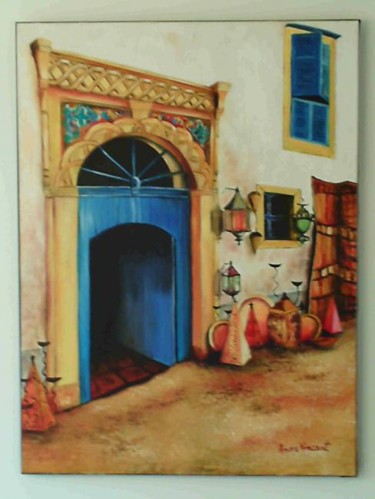 Peinture intitulée "La porte" par Anne Vincent-Rohaut, Œuvre d'art originale