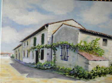 Painting titled "la-vieille-maison-p…" by Anne Vincent-Rohaut, Original Artwork, Acrylic