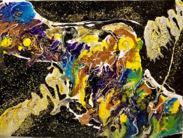 Картина под названием "Космический скат" - Anape, Подлинное произведение искусства, Акрил