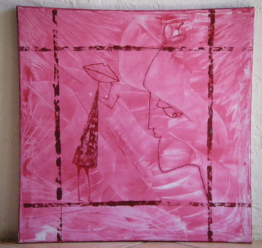 Peinture intitulée "Pinky" par Anne Abier, Œuvre d'art originale, Acrylique