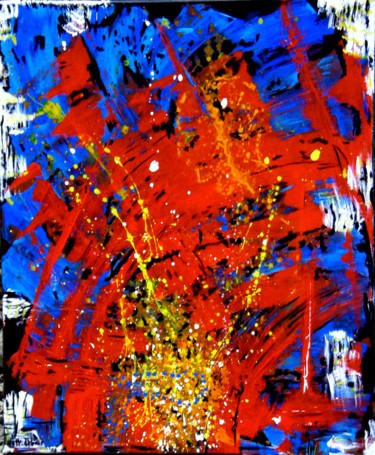 Peinture intitulée "A contre courant" par Anne Abier, Œuvre d'art originale, Acrylique