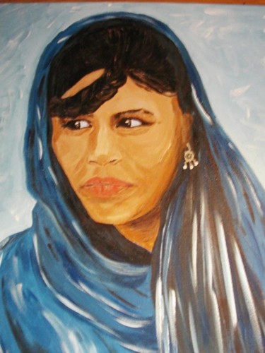 Peinture intitulée "Portrait de femme" par Anne-Charles, Œuvre d'art originale