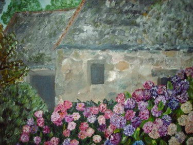 Peinture intitulée "Maison abandonnée" par Anne-Charles, Œuvre d'art originale