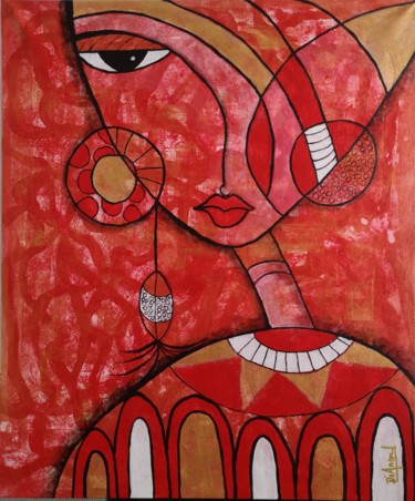 Painting titled "Africae" by Dianne, Original Artwork, Acrylic