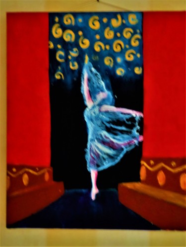Painting titled "danseuse" by Anne Landelle, Original Artwork, Acrylic