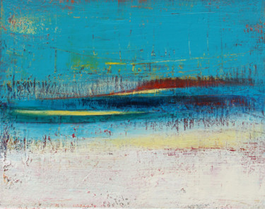 Painting titled "Horizon III- 30 x 40" by Anne Le Doré, Original Artwork, Acrylic Mounted on Wood Stretcher frame