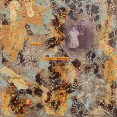 Collages intitulée "Cerceau n°1" par Anne-Lise Juhel, Œuvre d'art originale